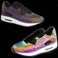 Custom High Quality Silver or Rainbow Reflective Mesh Fabric for Sports Shoes